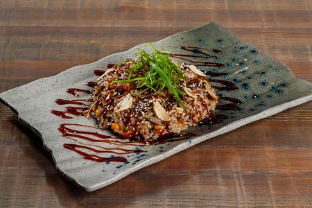 Жареный рис с японскими грибами