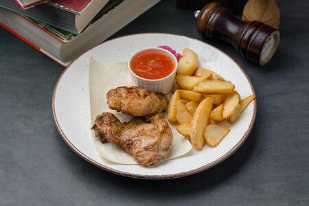 Шашлык куриный с картофельными дольками