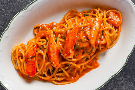 Спагетти с крабом