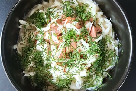 Сливочный удон с лососем