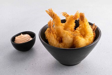 Креветки темпура с фирменным соусом (10 шт)