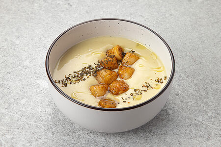 Крем-суп с гребешком