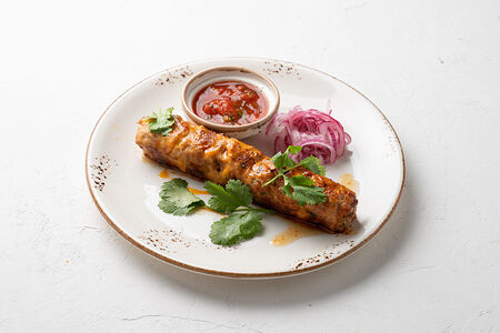 Шашлык слоеный из курицы