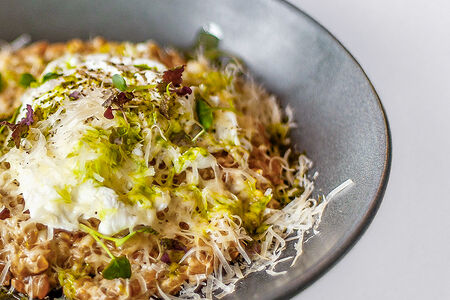 Полба с белыми грибами