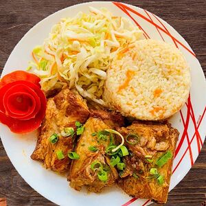 Ребрышки с гарниром
