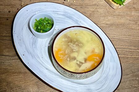 Суп-лапша Токмач с балишем из утки 