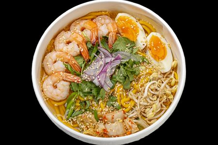 Рамен с креветками