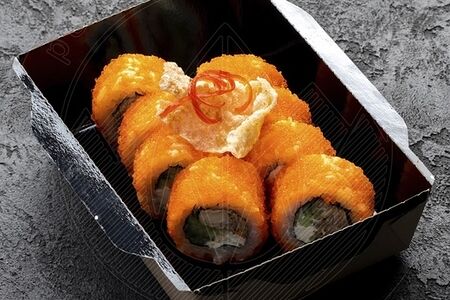 Хиноки с жареным лососем