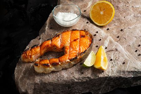 Семга на мангале