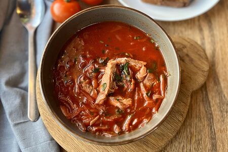 Наваристый борщ на говяжьих ребрах