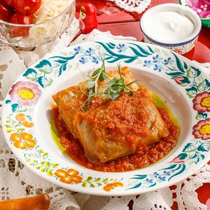 Мясные голубцы со сметаной