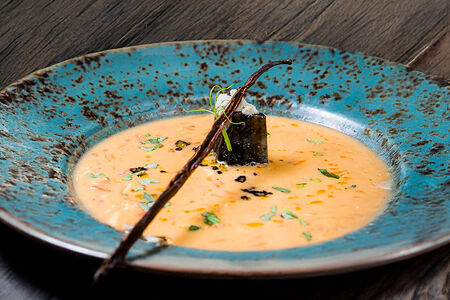 Крабовый суп с чечевицей