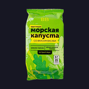 Морская капуста хрустящая со вкусом васаби