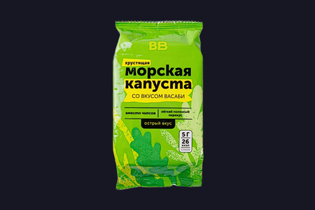 Морская капуста хрустящая со вкусом васаби