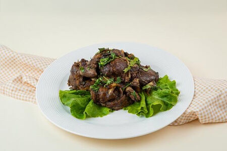 Куриная печень жареная