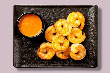 Креветки жареные с тайским соусом