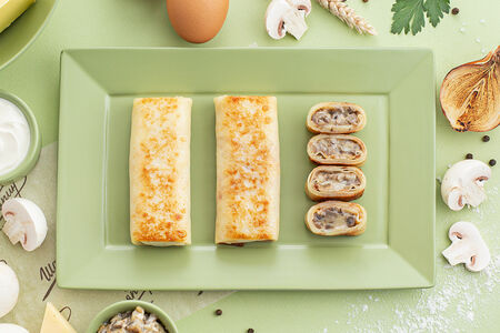 Блины с грибным жюльеном