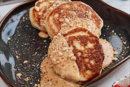 Пуховые оладьи с кремом Варёнка