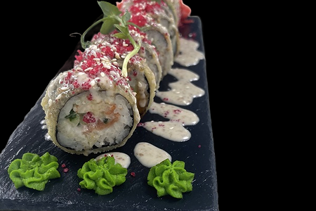 Жареный ролл в соусе гамадари