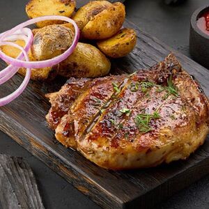 Шашлык Свиная корейка на мангале с картошечкой