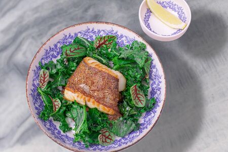 Палтус, картофель, дзадзыки