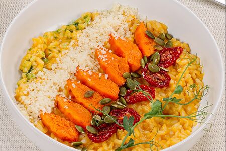 Ризотто с тыквой и трюфельным соусом