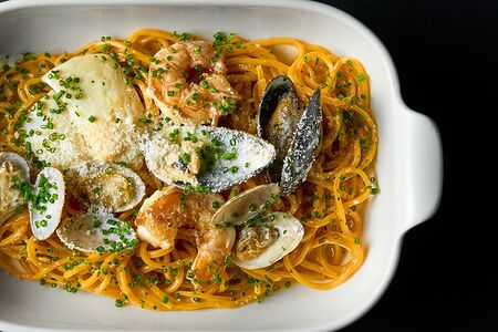Паста fresca с морепродуктами