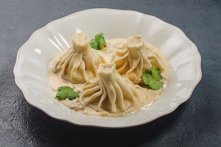 Хинкали с картошкой и грибами