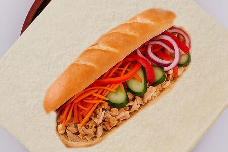 Шаурма в багете Новоросс со свининой 