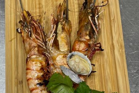 Креветки тигровые на гриле