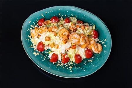 Цезарь салат с креветкой