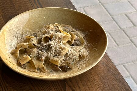 Паппарделле с белыми грибами