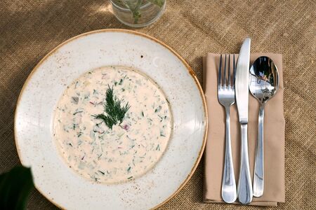 Окрошка на мацони 