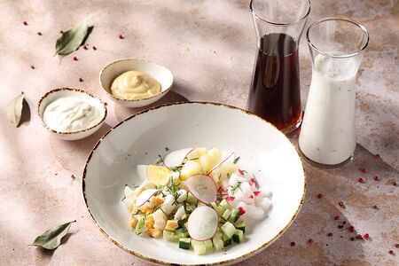 Окрошка овощная на мацони 