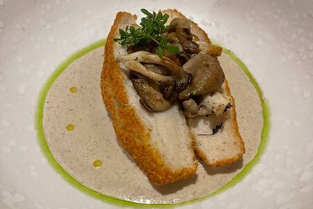 Фишкейк из белой рыбы с креветками