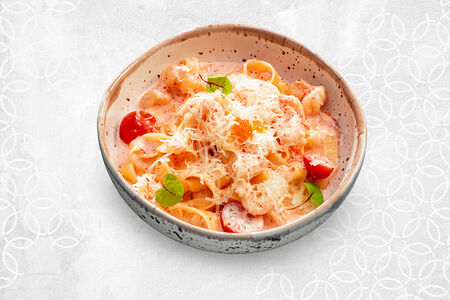 Феттуччине с креветками