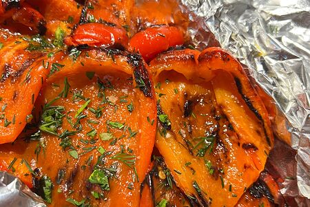 Перец сладкий на мангале 