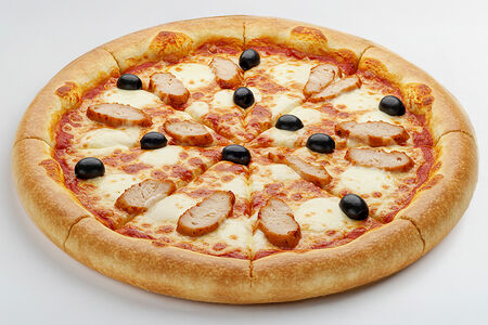 Пицца с копченой курицей