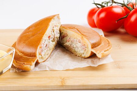 Ufo бургер с беконом в горчичном соусе