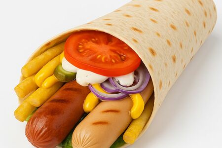 Дабл-ролл с сосиской