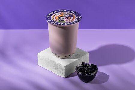 Бабл молоко Клубника с тапиокой 