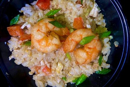 Тяхан с креветкой