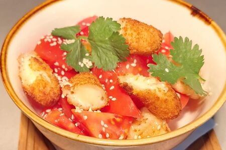 Салат с томатом и баклажаном