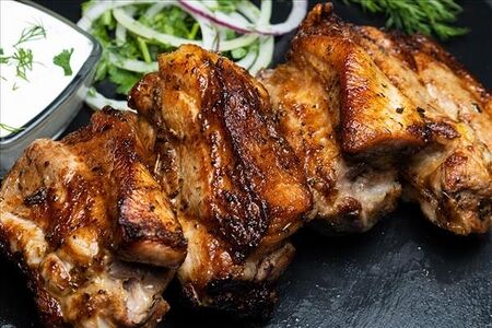 Ребра свиные на углях