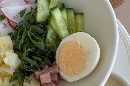 Окрошка на квасе или на кефире