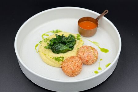 Котлеты с крабом и креветками