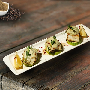 Судак запеченный в сливочном соусе*