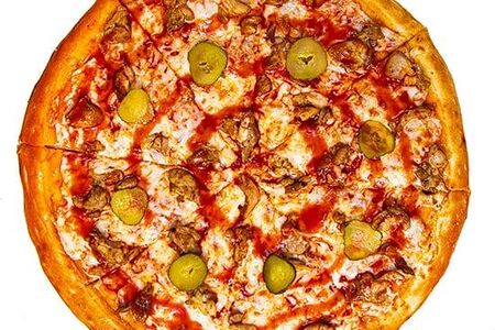 Пицца курица в остром соусе