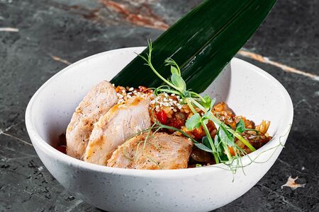 Тяхан с курицей