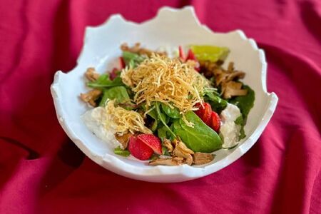 Салат с лисичками